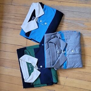Bundle of 3 Striped Polo Shirts Large